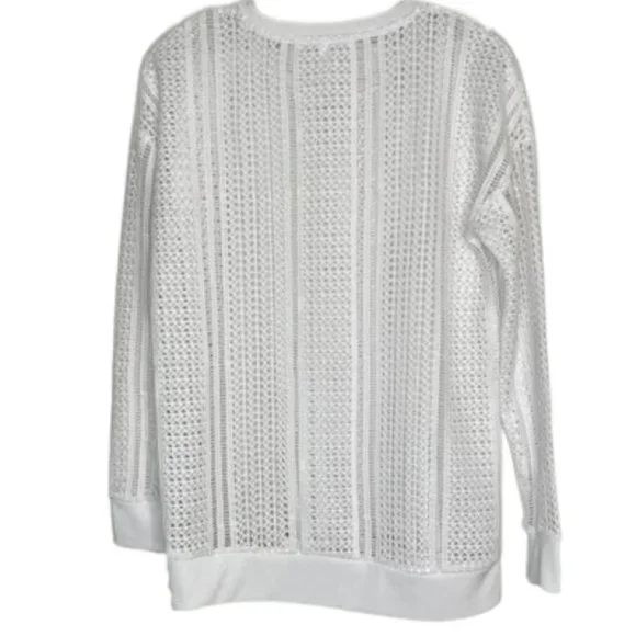 Fabletics Sophie Swim Gym Mesh Cover Up - White - S - Picture 3 of 7